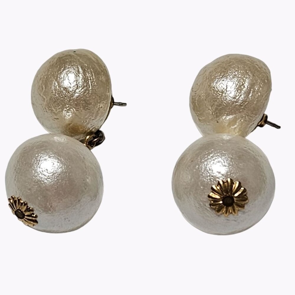 Retro Faux Pearl Drop Earrings Beaded Elegant 50s 60s Fashion Jewelry Women